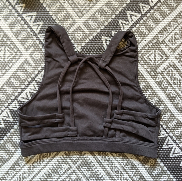 aerie Other - aerie | Play High Neck Strappy Back Sports Bra Light Support